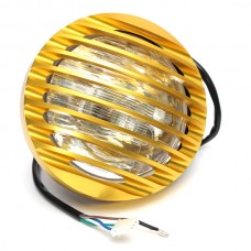 Faro Grigliato Oro Doppie Luci Moto Special Custom
